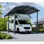 Palram - Canopia Aluminium Carport Arcadia Alpine 6400 | Anthrazit | 644x359x352 cm -