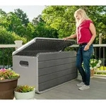 Lifetime Kunststoff Gartenbox Space XL | 625 L | Kissenbox & Auflagenbox | Grau 