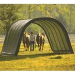 ShelterLogic Folien Weidezelt Zeltgarage Run-In-Shed | Gr&uuml;n | 610x370x250 cm - Gr&uuml;n