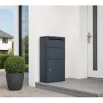 Westmann Pollux | Briefkasten mit Paketbox | freistehend | Stahl in Anthrazit -