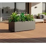 Herstera Garden Cube Balcony M | Metall Blumenkasten Outdoor | 60x25x25 cm -