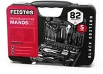 FEISTOS Manos 82 | Werkzeugkoffer best&uuml;ckt | 82 Teile - Schwarz