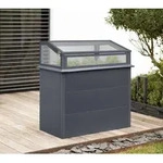Westmann Primus Plus M | Metall Hochbeet mit Fr&uuml;hbeetaufsatz | Anthrazit - RAL 7016