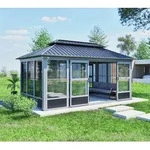 Sojag Olan 1017 | Pavillon mit Seitenw&auml;nden | inkl. Moskitoschutz | 5x3 m -