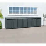 Westmann Metall M&uuml;lltonnenbox Moderna 7 | 7x240 L | Anthrazit | 83x489x135 cm -