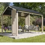 Sojag Lito 1012 | wetterfester Pavillon aus Aluminium | 3x3,5 m - Natur