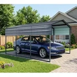 Westmann Carport Kopenhagen S | Metall Carport | Satteldach - Grau