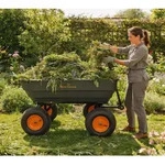 Westmann Prakta M | Kunststoff Gartenwagen | mit Kippfunktion - Schwarz