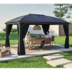Sojag Moreno1014 | Pavillon mit festem Dach | mit Moskitonetz | 3x4 m - Anthrazit
