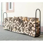ShelterLogic Stahl Kaminholzregal | Schwarz | 25x244x99 cm - Schwarz