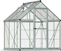 Palram - Canopia PA701616, Palram - Canopia Aluminium Gew&auml;chshaus Hybrid 66 | Silber