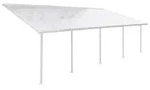 Palram - Canopia Aluminium Terrassen&uuml;berdachung Feria | Wei&szlig; | 387x850x305 cm -