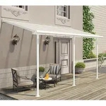 Palram - Canopia Aluminium Terrassen&uuml;berdachung Sierra | Wei&szlig; | 448x228x300 cm -
