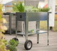 Herstera Garden HG08933801, Herstera Garden Metall Hochbeet Barcelona | Silber 