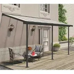 Palram - Canopia Aluminium Terrassen&uuml;berdachung Sierra | Anthrazit | 228x448x300 cm