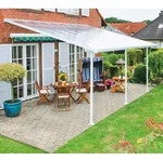 Palram - Canopia Aluminium Terrassen&uuml;berdachung Feria | Wei&szlig; | 295x546x305 cm -