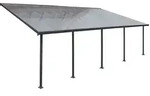 Palram - Canopia Aluminium Terrassen&uuml;berdachung Feria | Anthrazit | 387x850x305cm -