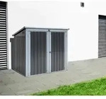 Westmann Stahl M&uuml;lltonnenbox und Ger&auml;tebox | Anthrazit | 101x158x134 cm - Anthrazit