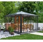 Palram - Canopia Aluminium Kaltwintergarten Ledro 3600 | Anthrazit | 360x360x295 cm -