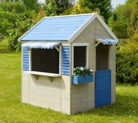 Wendi Toys WTM17, Wendi Toys Holz Spielhaus Delfin | Natur | 120x120x155 cm