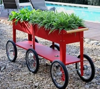 Herstera Garden HG08937901, Herstera Garden Metall Hochbeet Wheels | Rot |...