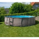 Summer Waves Active Frame Pool | Aufstellpool rund | inkl. Zubeh&ouml;r | Rattanoptik