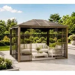 Sojag Castel 1012 | Metall Pavillon mit Seitenteilen | 3x4 m - bronze