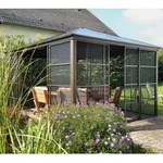 Sojag Castel 1214 | Metall Pavillon mit Seitenteilen | 4x4 m - bronze