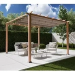 Paragon Outdoor Aluminium Pergola Florida 1111 | Holzoptik hellbraun | 350x350x235 cm