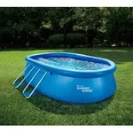 Summer Waves Quick Up Pool | aufblasbarer Pool oval | Inkl. Zubeh&ouml;r | Blau 