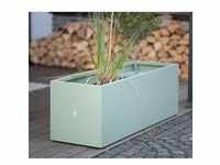 Herstera Garden Metall Pflanzkübel Cube | Grün | 150x50x50 cm