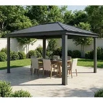 Palram - Canopia Aluminium Pavillon Dallas 4900 | Grau | 488x364x296 cm - Grau
