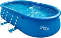 Summer Waves PGP1181042F, Summer Waves Quick Up Pool | aufblasbarer Pool oval |...