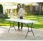 Lifetime Kunststoff Klapptisch Camping | Wei&szlig; | 183x76x74 cm - Wei&szlig;