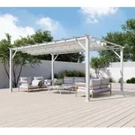 Paragon Outdoor Aluminium Pergola Florenz 1116 | Wei&szlig;/Wei&szlig; | 350x505x236 cm - Wei&szlig;