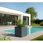 Herstera Garden Cube S | Outdoor Pflanzk&uuml;bel quadratisch | 50x50x50 cm - Anthrazit