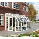 Rion Kunststoff Anlehngew&auml;chshaus Sun Room 45 | Wei&szlig; | 322x258x266 cm - Wei&szlig;