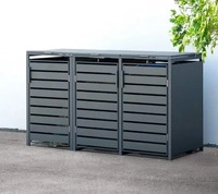 Westmann WMJGBC212-A-3, Westmann Metall M&uuml;lltonnenbox 3er Kubus | 3x240 L 