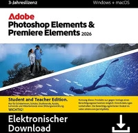 Adobe 30013418, Adobe Photoshop & Premiere Elements 2026 - 3 Jahreslizenz -