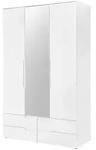 Kleiderschrank mit Spiegel - wei&szlig; hochglanz - 126 cm - SPICE