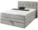 Boxspringbett 140 x 200 cm hellgrau Cordbezug - AMY