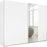 Schwebet&uuml;renschrank wei&szlig; Spiegel 261 cm - rauch - KRONACH