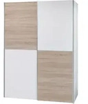Schwebet&uuml;renschrank Sonoma Eiche - wei&szlig; 170 cm - TIME