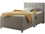 Boxbett 120 x 200 cm grau Stoffbezug elektrisch - MARIBORSKO