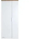 Garderobenschrank wei&szlig; hochglanz - Eiche 82 cm - MUNDI