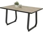 Esstisch 140 x 90 cm - Viking Oak Eiche - Metallkufen - LUISE