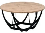 Couchtisch Artisan Eiche 80 x 80 cm rund Wohnzimmertisch - MELLA