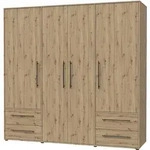 Kleiderschrank Artisan Eiche - 206 cm - MOKKARIS
