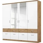 Kleiderschrank Spiegel - 181 cm - Artisan Eiche - wei&szlig; - rauch - BREMEN-EXTRA