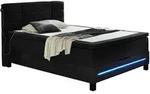 Boxbett 140 x 200 cm anthrazit mit Bettkasten - JEFFERSON